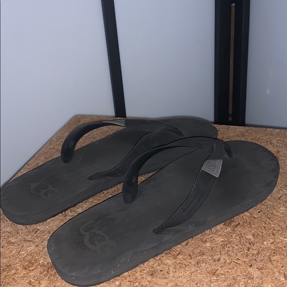 - UGG Casual Men’s Thong Sandals Size 12 Black Spring Summer Beach Slip On - Picture 7 of 11